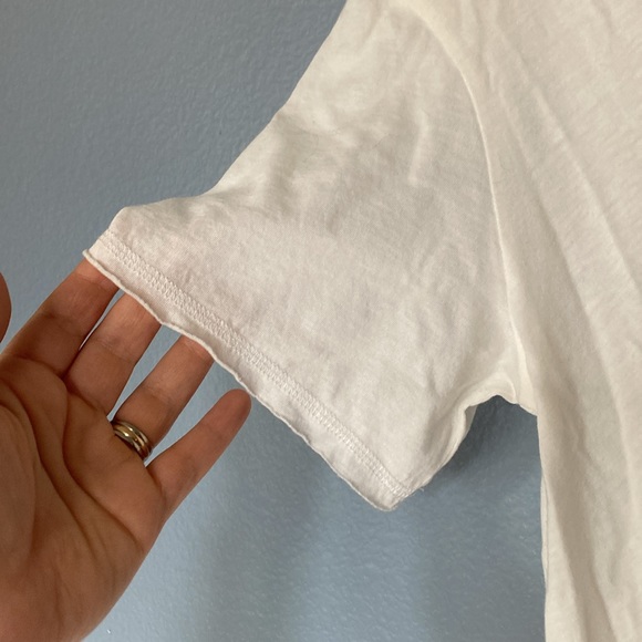 TREASURE & BOND twist tie front white top/t-shirt size XS 🥳🆕 NWT - Picture 5 of 11